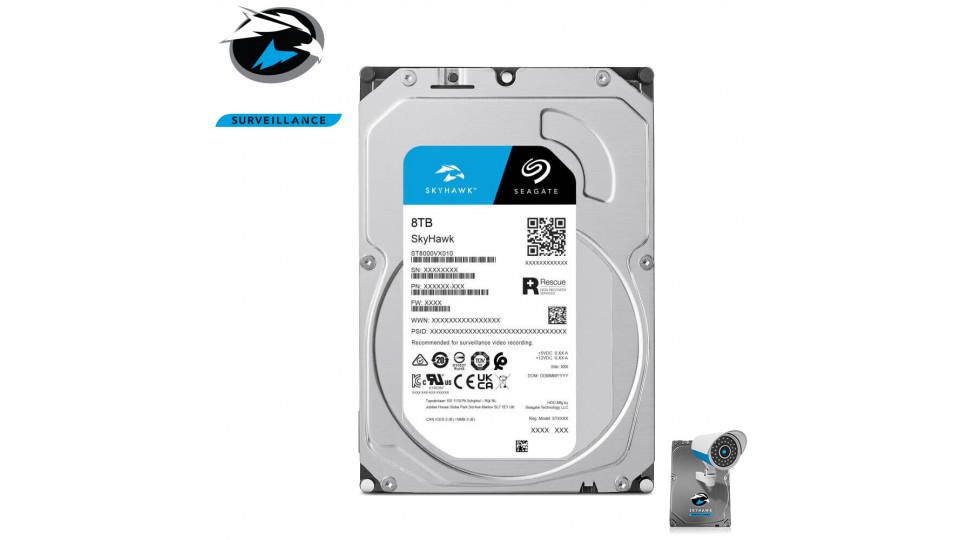 Disque dur vidéosurveillance 8to Seagate SkyHawk ST8000VX010