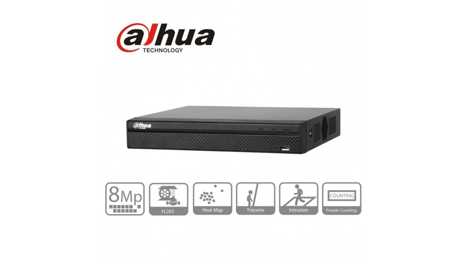 Dahua - NVR4108HS-8P-4KS2 Enregistreur 4K  NVR IP 8 Canaux PoE 