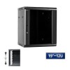 Baie de brassage murale 19 pouces 12U 600×600 – armoire réseau professionnelle informatique et vidéosurveillance