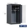 Baie de brassage murale 19 pouces 22U 600×600 – armoire réseau haute capacité informatique et vidéosurveillance