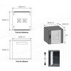 Baie de brassage murale 19 pouces 9U 600×600 – armoire réseau pour informatique et vidéosurveillance