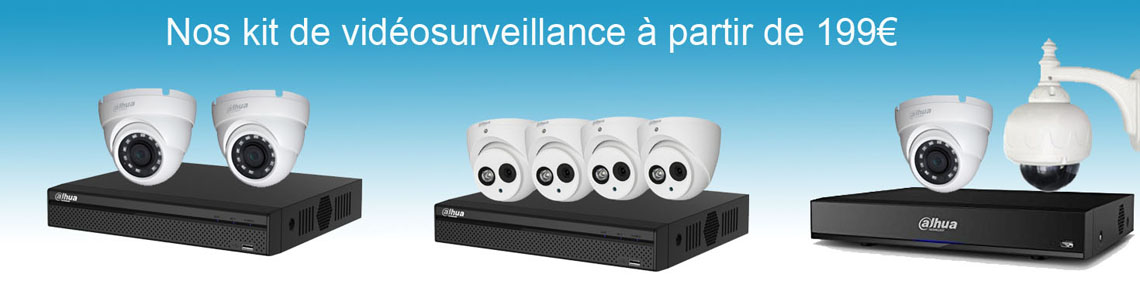 Kits vidéosurveillance Dahua 2 à 8 caméras – Installation facile