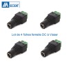 Connecteur d'alimentation femelle pour caméra analogique lot de 4 