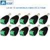 Connecteur mâle d'alimentation DC jack pour caméra BNC lot de 4 