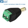 Connecteur mâle d'alimentation DC jack pour caméra BNC lot de 4 