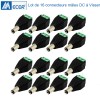 Connecteur mâle d'alimentation DC jack pour caméra BNC lot de 4 
