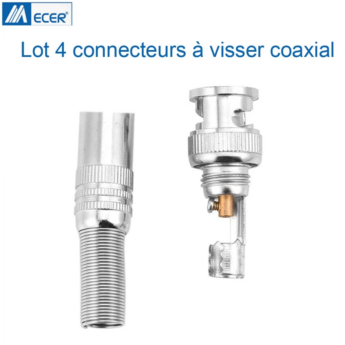 Pack De 10 Connecteurs BNC Femelle Vissables Pour Caméras De Surveillance – Compatible Câbles RG6 & RG59 - 9
