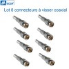 Connecteurs BNC à visser par 4 pour câble vidéosurveillance coaxial