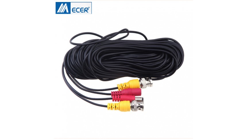Câble coaxial 18m avec alimentation pour caméra analogique BNC