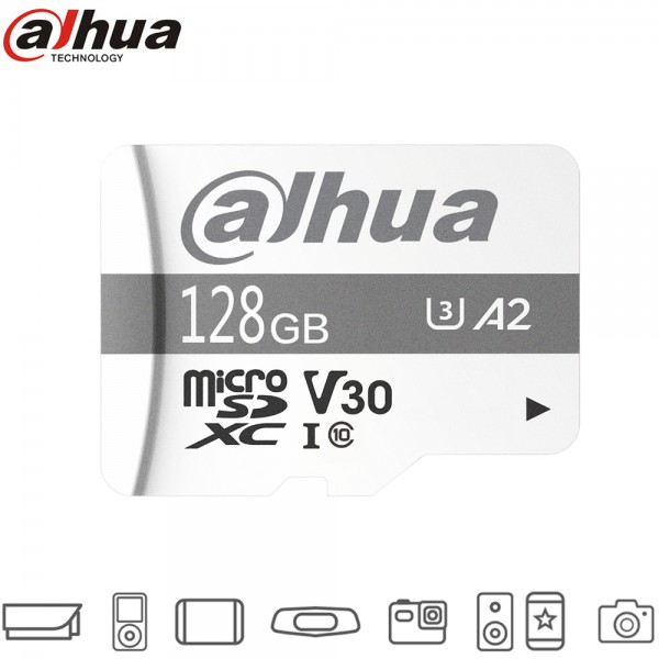 Carte microSD Dahua 128 Go pour caméra de surveillance – TF-P100/128GB