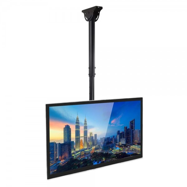 Support TV plafond orientable et réglable – compatible écrans 25 à 110 cm