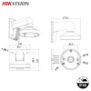 Support mural caméra dôme Hikvision DS-1272ZJ-120 – Fixation extérieure professionnelle