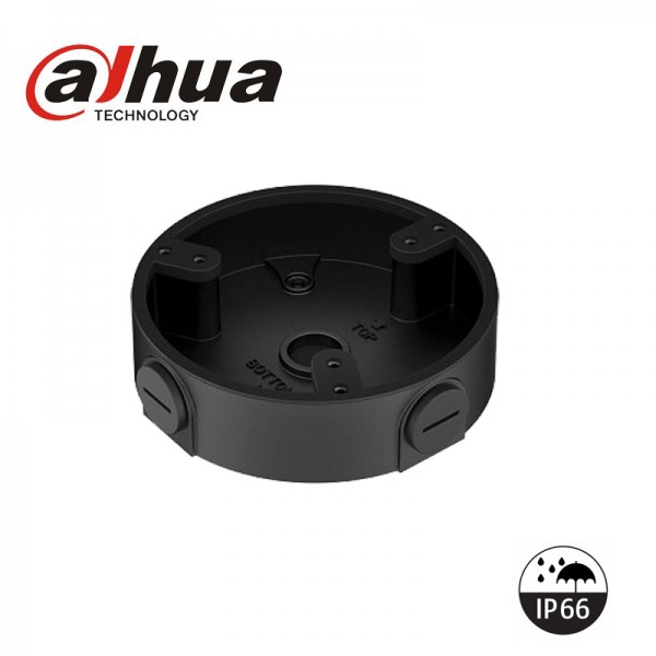 PFA136 - Boîtier de jonction noir étanche pour caméra dôme de surveillance Dahua série HDBW