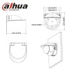 PFA200W - Support casquette anti-pluie caméra dôme Dahua 