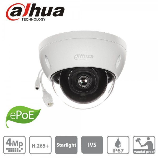  DAHUA Caméra de surveillance extérieure IP Poe 4 Mpx IPC-HDBW1431EP-S4