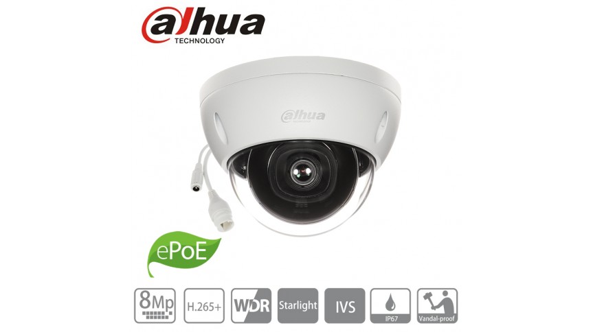  DAHUA Caméra 4K IP Poe dôme à bulle IPC-HDBW2831EP-S-S2