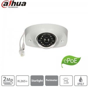 Dahua IPC-HDBW3241F-AS-M Caméra IP Poe dôme à bulle avec son 2 mégapixels infrarouge 50m