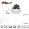 DAHUA IPC-HDBW2431R-Z Caméra dôme IP Poe 4 Méga antivandale varifocal