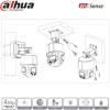 Caméra PTZ Dahua 4MP SD3E405DB-GNY-A-PV1 – WizSense, Auto Tracking, Audio et Vision nocturne 50m