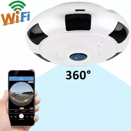 Caméra sans fil WiFi panoramique rotative à 360°