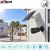 Caméra de chantier Dahua BF4CP 4G solaire noire installée en extérieur