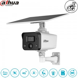 Caméra de chantier 4G solaire professionnelle 4 MP IP67 – Dahua IPC-HFW2441DG-4G-SP-B-MAX