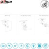 Fixation murale ou sur poteau de la caméra solaire Dahua IPC-HFW2441DG-4G-SP-B-MAX