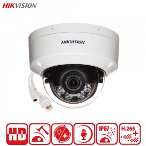 Caméra dôme Hikvision 2MP IP Full HD – DS-2CD1123G2-LIU Dual Light IA IK08 IP67