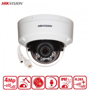 Caméra dôme Hikvision 4MP IP Dual Light IA – DS-2CD1143G2-LIU IK08 IP67