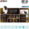 Caméra WiFi intérieure Dahua H5D-5F – Double objectif 5+5 MP et suivi automatique