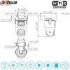 Dimensions caméra dahua p5d 5f pv double objectif