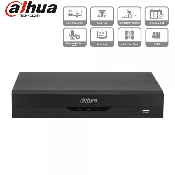 Dahua XVR5104H-4KL-X enregistreur 4k 4 canaux coaxial BNC