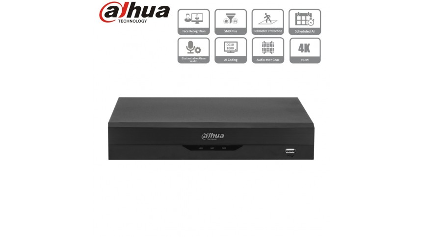 Dahua XVR5104H-4KL-X enregistreur 4k 4 canaux coaxial BNC Dahua XVR5104H-4KL-X enregistreur 4k 4 canaux coaxial BNC