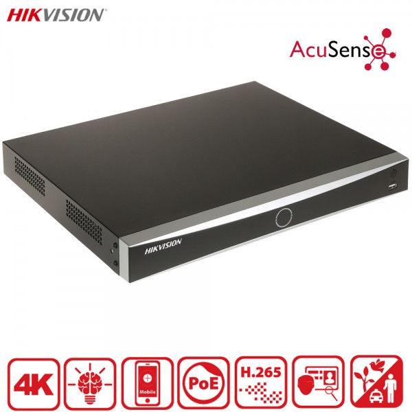 NVR Hikvision 16 ports PoE AcuSense 4K DS-7616NXI-K2/16P – Enregistreur IP 12MP