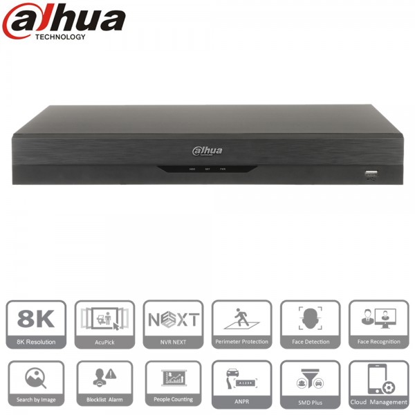 NVR Dahua NVR5216-16P-EI – Enregistreur IP PoE 16 ports avec IA WizSense, AcuPick et reconnaissance faciale