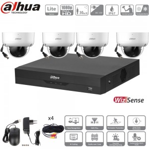 Kit DAHUA 4 dômes à bulle surveillance full hd vision infrarouge 30m Kit DAHUA 4 dômes à bulle surveillance full hd vision infrarouge 30m