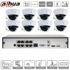 Kit Dahua IP Poe 8 caméras dômes anti vandalisme 4 megapixels