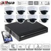 Kit Dahua IP Poe 8 caméras dômes anti vandalisme 4 megapixels