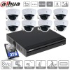 Kit Dahua IP Poe 8 caméras dômes anti vandalisme 4 megapixels