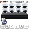 Kit Dahua IP Poe 8 caméras dômes anti vandalisme 4 megapixels