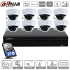 Kit Dahua IP Poe 8 caméras dômes anti vandalisme 4 megapixels