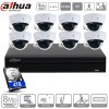 Kit Dahua IP Poe 8 caméras dômes anti vandalisme 4 megapixels
