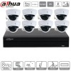 Kit Dahua IP Poe 8 caméras dômes anti vandalisme 4 megapixels