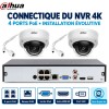 Vue arrière de l’enregistreur du kit vidéosurveillance 4K Dahua avec 4 ports PoE