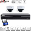 Dahua kit 2 caméras IP dômes POE - 2 Mpx évolutif à 4 caméras