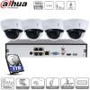 kit 4 caméras IP PoE Dahua dômes - 2 Mpx