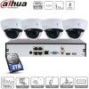 kit 4 caméras IP PoE Dahua dômes - 2 Mpx