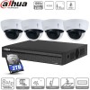 kit 4 caméras IP PoE Dahua dômes - 2 Mpx