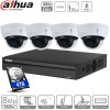 kit 4 caméras IP PoE Dahua dômes - 2 Mpx