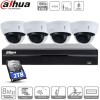 kit 4 caméras IP PoE Dahua dômes - 2 Mpx